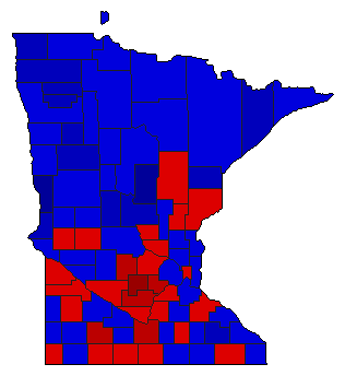 1950 Minnesota County Map of Republican Primary Election Results for Lt. Governor