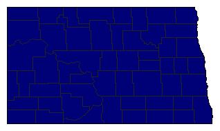 1950 North Dakota County Map of General Election Results for State Auditor