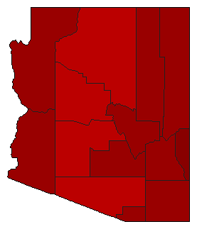 1950 Arizona County Map of General Election Results for Attorney General