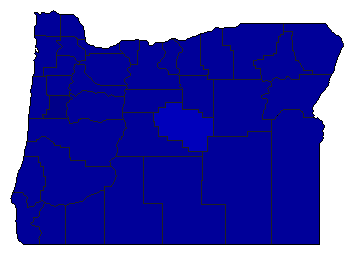 1950 Oregon County Map of General Election Results for Senator
