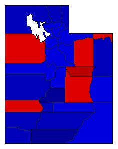 1950 Utah County Map of General Election Results for Senator