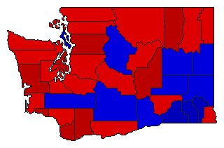 1950 Washington County Map of General Election Results for Senator