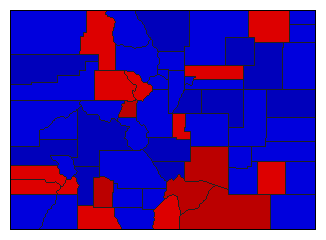 1950 Colorado County Map of General Election Results for Governor
