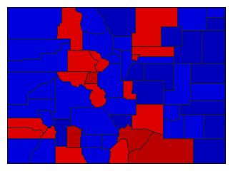 1950 Colorado County Map of General Election Results for Lt. Governor