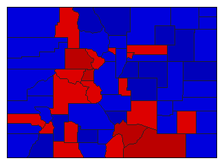 1950 Colorado County Map of General Election Results for State Treasurer
