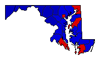 1952 Maryland County Map of General Election Results for Senator