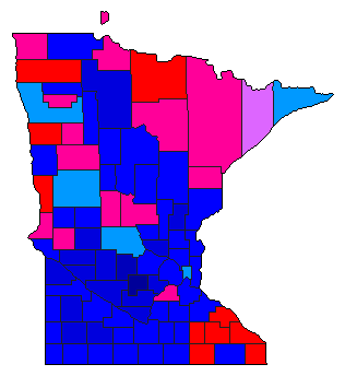 1952 Minnesota County Map of Republican Primary Election Results for Lt. Governor