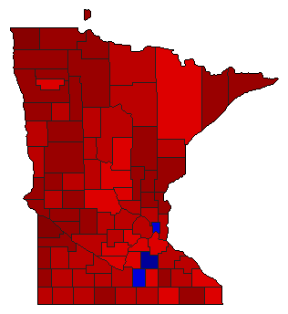 1952 Minnesota County Map of Democratic Primary Election Results for Attorney General