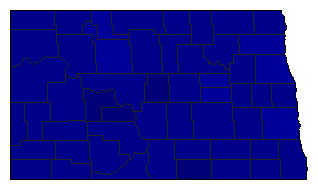 1952 North Dakota County Map of General Election Results for State Auditor