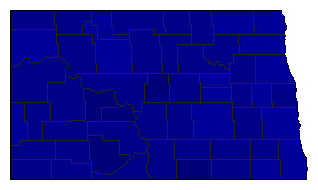 1952 North Dakota County Map of General Election Results for Insurance Commissioner