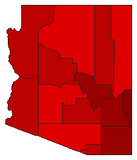 1952 Arizona County Map of General Election Results for State Auditor