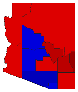 1952 Arizona County Map of General Election Results for Attorney General