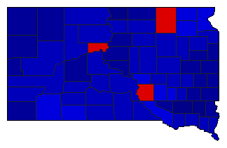 1952 South Dakota County Map of General Election Results for Attorney General
