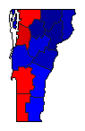 1952 Vermont County Map of General Election Results for Governor
