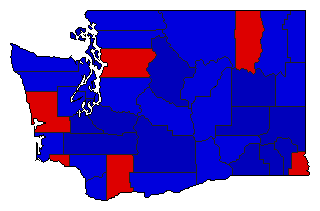 1952 Washington County Map of General Election Results for Lt. Governor