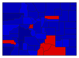 1952 Colorado County Map of General Election Results for Governor
