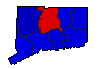 1952 Connecticut County Map of Special Election Results for Senator