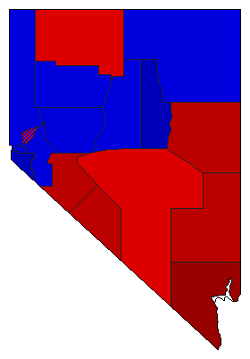 1954 Nevada County Map of General Election Results for Attorney General