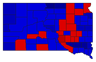 1954 South Dakota County Map of General Election Results for Attorney General