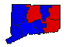 1954 Connecticut County Map of General Election Results for Governor