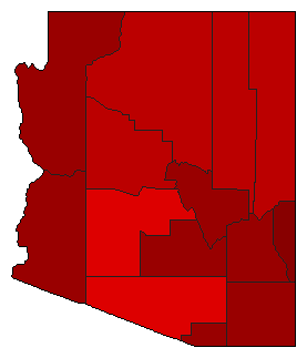1956 Arizona County Map of General Election Results for State Auditor