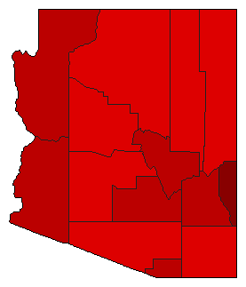 1956 Arizona County Map of General Election Results for Attorney General