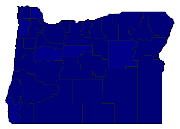 1956 Oregon County Map of Republican Primary Election Results for Governor