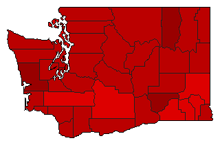 1956 Washington County Map of General Election Results for State Auditor