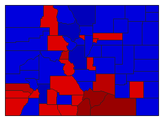 1956 Colorado County Map of General Election Results for Lt. Governor