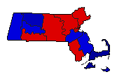 1958 Massachusetts County Map of General Election Results for Attorney General
