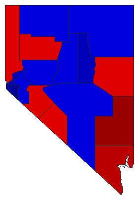 1958 Nevada County Map of General Election Results for Controller