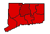 1958 Connecticut County Map of General Election Results for Senator