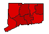 1958 Connecticut County Map of General Election Results for Governor
