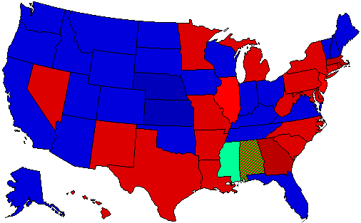 1960  County Map of General Election Results for President