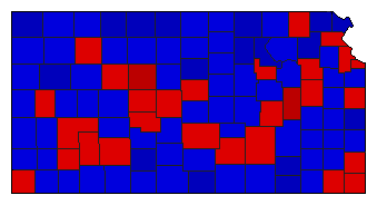 1960 Kansas County Map of General Election Results for Attorney General