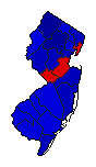 1960 New Jersey County Map of General Election Results for Senator