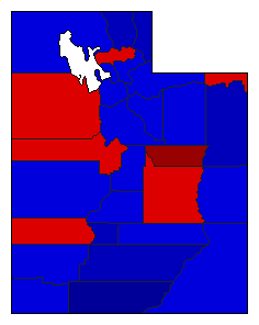 1960 Utah County Map of General Election Results for State Auditor