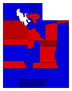 1960 Utah County Map of General Election Results for Attorney General