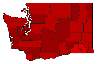 1960 Washington County Map of General Election Results for Comptroller General