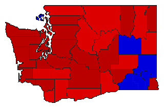 1960 Washington County Map of General Election Results for Lt. Governor