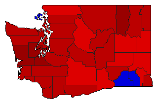 1960 Washington County Map of General Election Results for State Treasurer