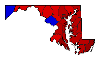 1962 Maryland County Map of General Election Results for Attorney General
