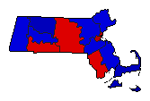 1962 Massachusetts County Map of General Election Results for Governor