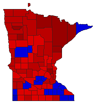 1962 Minnesota County Map of General Election Results for Attorney General