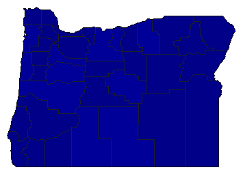 1962 Oregon County Map of Republican Primary Election Results for Governor