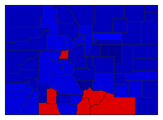 1962 Colorado County Map of General Election Results for Governor