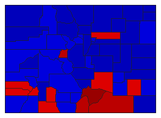 1962 Colorado County Map of General Election Results for Secretary of State