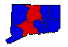 1962 Connecticut County Map of General Election Results for Senator