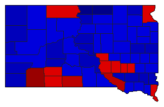 1964 South Dakota County Map of General Election Results for Attorney General