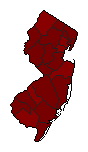1965 New Jersey County Map of Democratic Primary Election Results for Governor